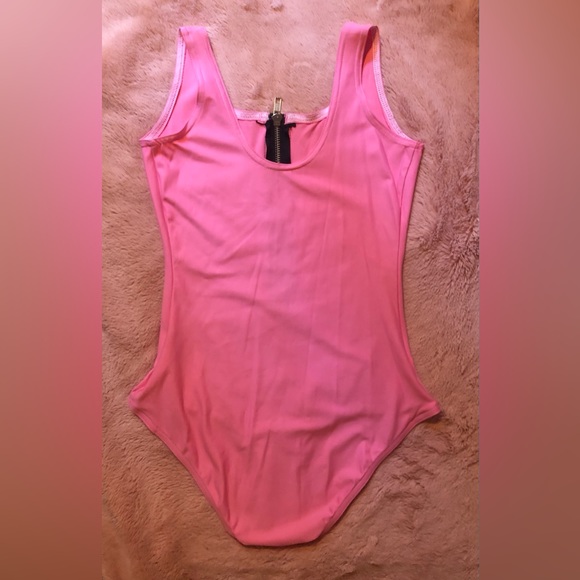 Blackmilk - Matte pink zip up body suit - Picture 2 of 5